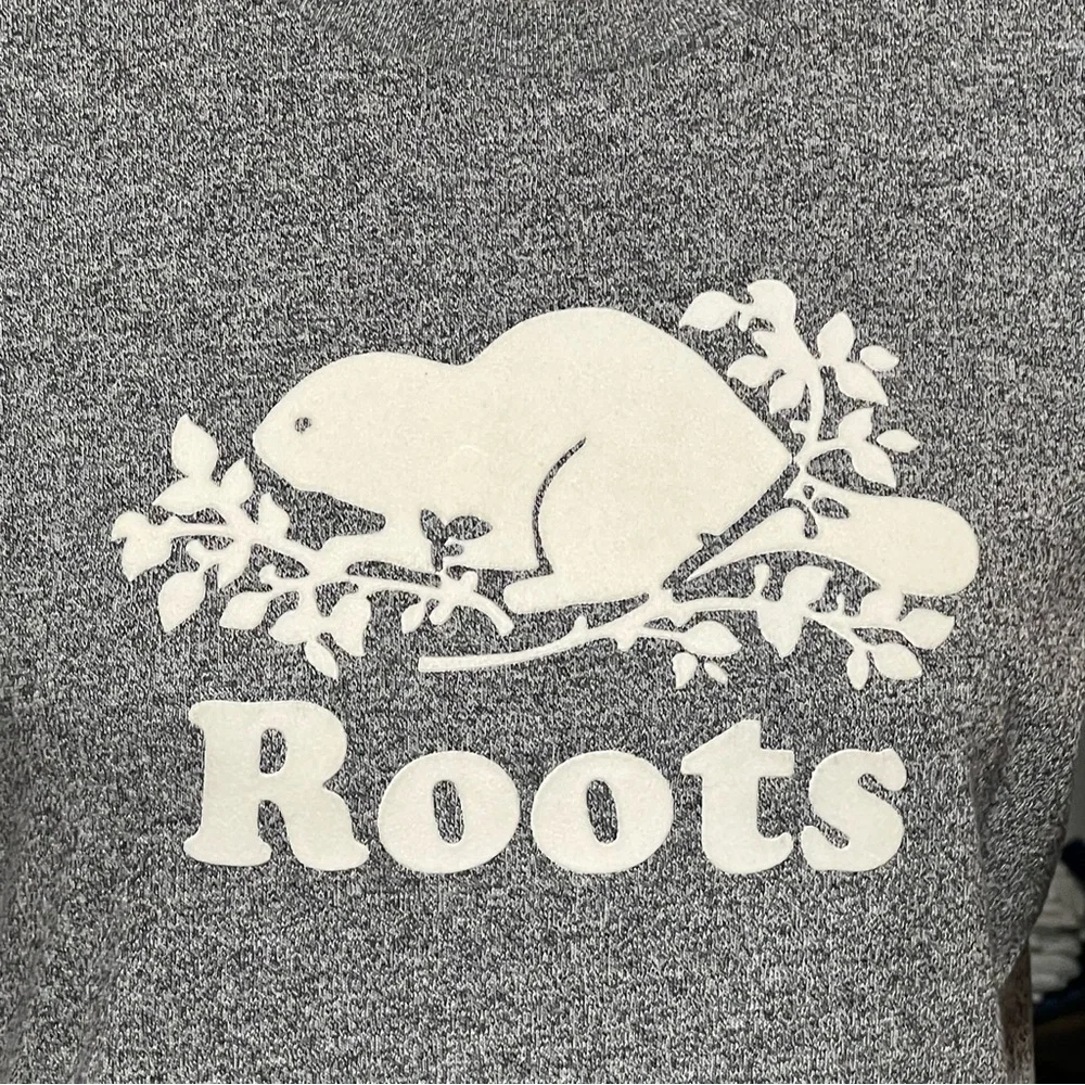 Roots Heather Gray Tee with White Logo - Picture 3 of 5